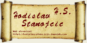 Hodislav Stanojčić vizit kartica